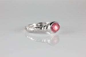 'Odessos' Georgian style Oval Pink Tourmaline Cabochon Ring