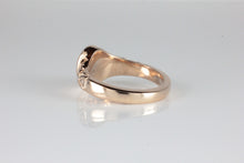 Load image into Gallery viewer, &#39;Sostra&#39; Victorian style Oval Pink Tourmaline Cabochon Ring