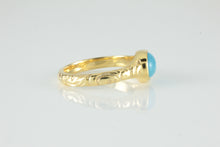 Load image into Gallery viewer, &#39;Odessos&#39; Georgian style Oval Turquoise Cabochon Ring