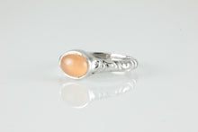 Load image into Gallery viewer, &#39;Odessos&#39; Georgian style Oval Peach Moonstone Cabochon Ring