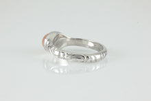 Load image into Gallery viewer, &#39;Odessos&#39; Georgian style Oval Peach Moonstone Cabochon Ring