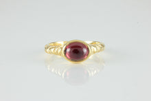 Load image into Gallery viewer, &#39;Odessos&#39; Georgian style Oval Garnet Cabochon Ring
