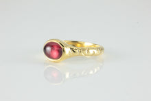 Load image into Gallery viewer, &#39;Odessos&#39; Georgian style Oval Garnet Cabochon Ring