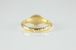 'Odessos' Georgian style Oval Garnet Cabochon Ring