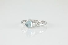 Load image into Gallery viewer, &#39;Narona&#39; Victorian style Round Aquamarine Cabochon Ring