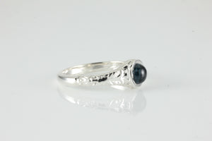 'Narona' Victorian style Round Topaz engagement Ring