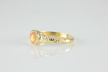 Load image into Gallery viewer, &#39;Narona&#39; Victorian style Round Peach Moonstone Cabochon Ring