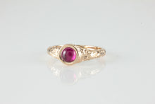 Load image into Gallery viewer, &#39;Narona&#39; Victorian style Round Ruby Cabochon Ring