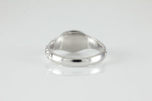 'Nida' Georgian style Oval Aquamarine Cabochon Ring