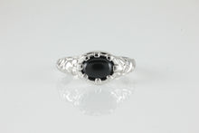 Load image into Gallery viewer, &#39;Nida&#39; Georgian style Oval Onyx Cabochon Ring