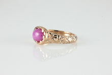 Load image into Gallery viewer, &#39;Nida&#39; Georgian style Oval Star Ruby Cabochon Ring