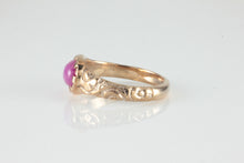 Load image into Gallery viewer, &#39;Nida&#39; Georgian style Oval Star Ruby Cabochon Ring