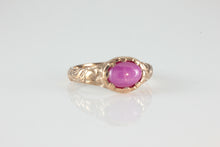 Load image into Gallery viewer, &#39;Nida&#39; Georgian style Oval Star Ruby Cabochon Ring