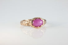 Load image into Gallery viewer, &#39;Nida&#39; Georgian style Oval Star Ruby Cabochon Ring