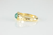 Load image into Gallery viewer, &#39;Nida&#39; Georgian style Oval Emerald Cabochon Ring