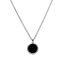 Load image into Gallery viewer, Onyx Disc Pendant in Silver
