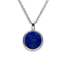 Load image into Gallery viewer, Lapis Lazuli Disc in Silver Pendant