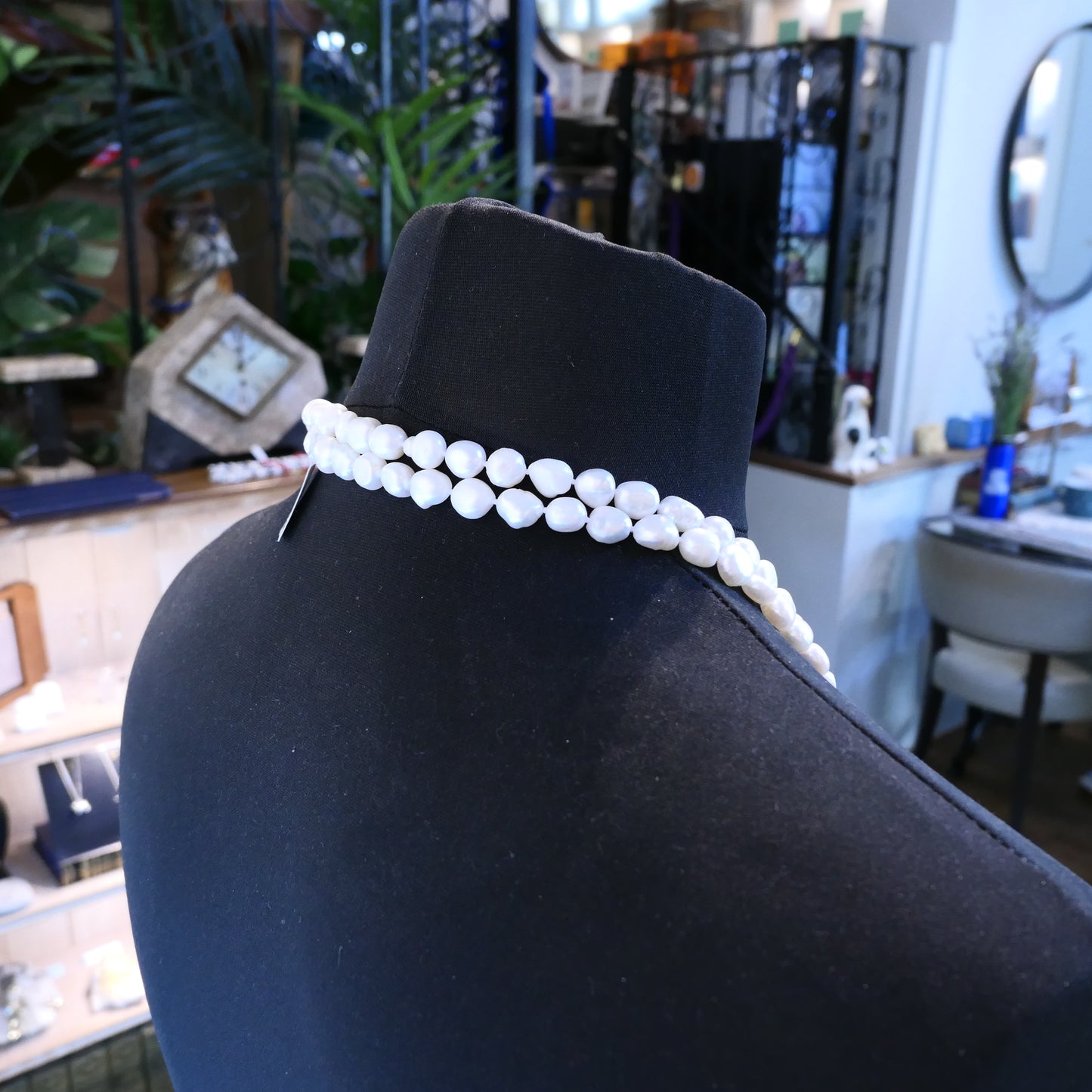 Opera Length White Freshwater Pearl Necklace Endless 63"