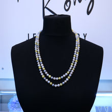 Load image into Gallery viewer, Opera Length Freshwater Pearl Necklace Endless 55&quot; Grey, Yellow, Natural &amp; Pink