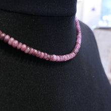 Load image into Gallery viewer, Ruby Rondelle Bead Necklace 18&quot;