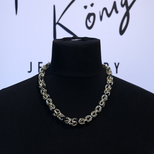 Large Königskette Link Chain Necklace in Gold Plated Aluminium