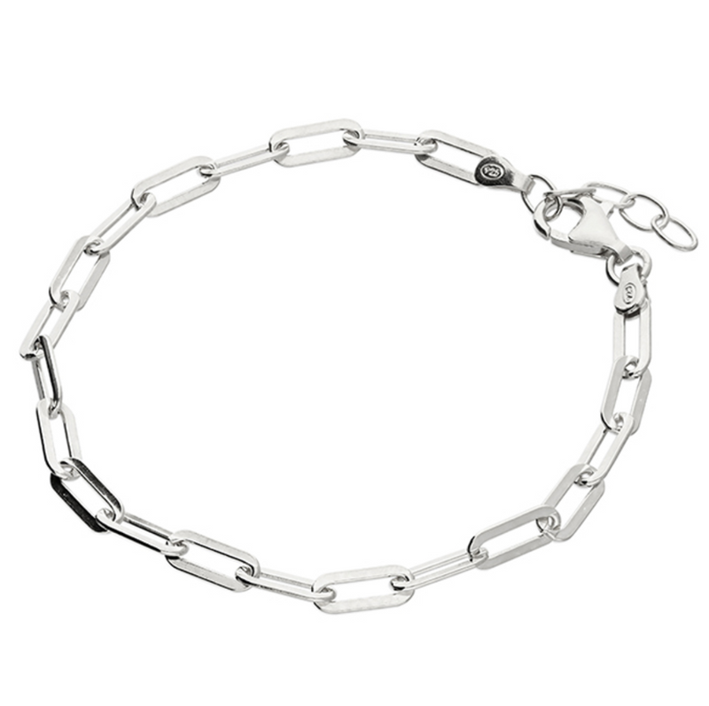 'Paperclip' Style Bracelet in Sterling Silver