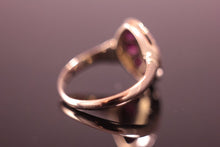 Load image into Gallery viewer, Antique c.1850&#39;s Ruby and Diamond Victorian Ring in 9ct Yellow Gold