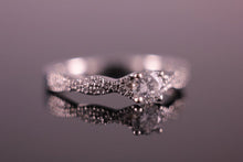 Load image into Gallery viewer, 0.31ct Diamond Engagement Ring Twist design in 18ct White Gold
