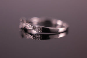 0.31ct Diamond Engagement Ring Twist design in 18ct White Gold