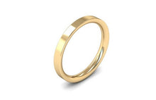 Load image into Gallery viewer, 18ct 2.5mm Flat Wedding Band in Yellow Gold