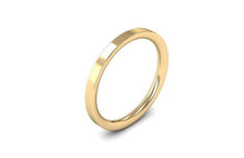 Load image into Gallery viewer, 2mm Flat Wedding Band 18ct Yellow Gold