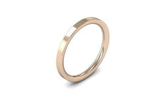 Load image into Gallery viewer, 2mm Flat Wedding Band 18ct Rose Gold