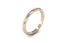 Load image into Gallery viewer, 18ct 2mm &#39;D&#39; Profile Wedding Band in Rose Gold
