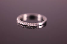 Load image into Gallery viewer, Platinum Half Eternity Ring Fishtail/Castle Set