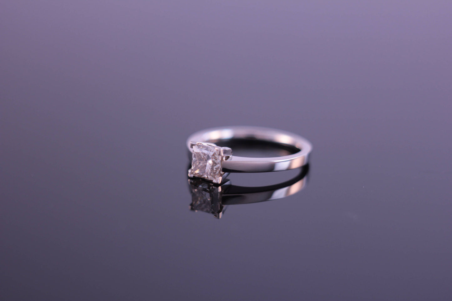 Champagne Princess Cut Diamond Engagement Ring