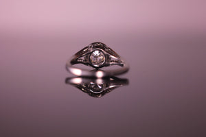 0.50ct Diamond Halo Art Deco style Ring G VS1 GIA Certificated
