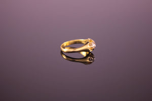 Antique Victorian 0.50ct Antique Old Cut Diamond Ring in 18ct Yellow Gold