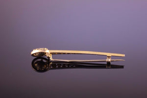 Antique 15ct & Rose cut Diamond set Georgian Cravat Pin Brooch