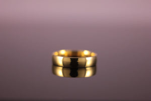 5mm 'D' Profile Wedding Band in 18ct Yellow Gold