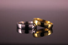 Load image into Gallery viewer, 5mm &#39;D&#39; Profile Wedding Band in 18ct Yellow &amp; White Gold