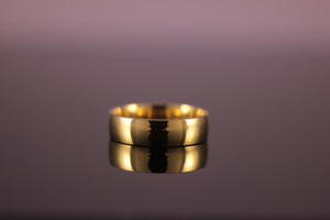 18ct 6mm 'D' Profile Wedding Band in 18ct Yellow Gold