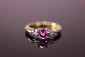 Pink & Blue Sapphire Engagement ring