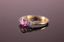 Load image into Gallery viewer, Pink &amp; Blue Sapphire Engagement ring