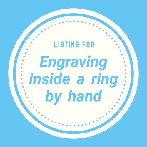 Hand Engraving inside a ring from our shop