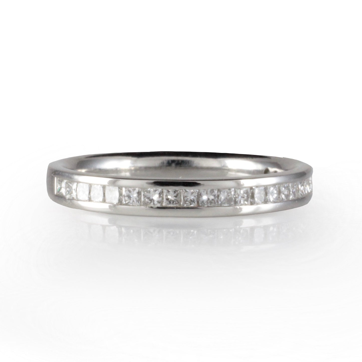 Platinum Half Eternity Ring 0.33ct Princess Cut Diamonds