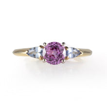 Load image into Gallery viewer, Pink &amp; Blue Sapphire Engagement ring