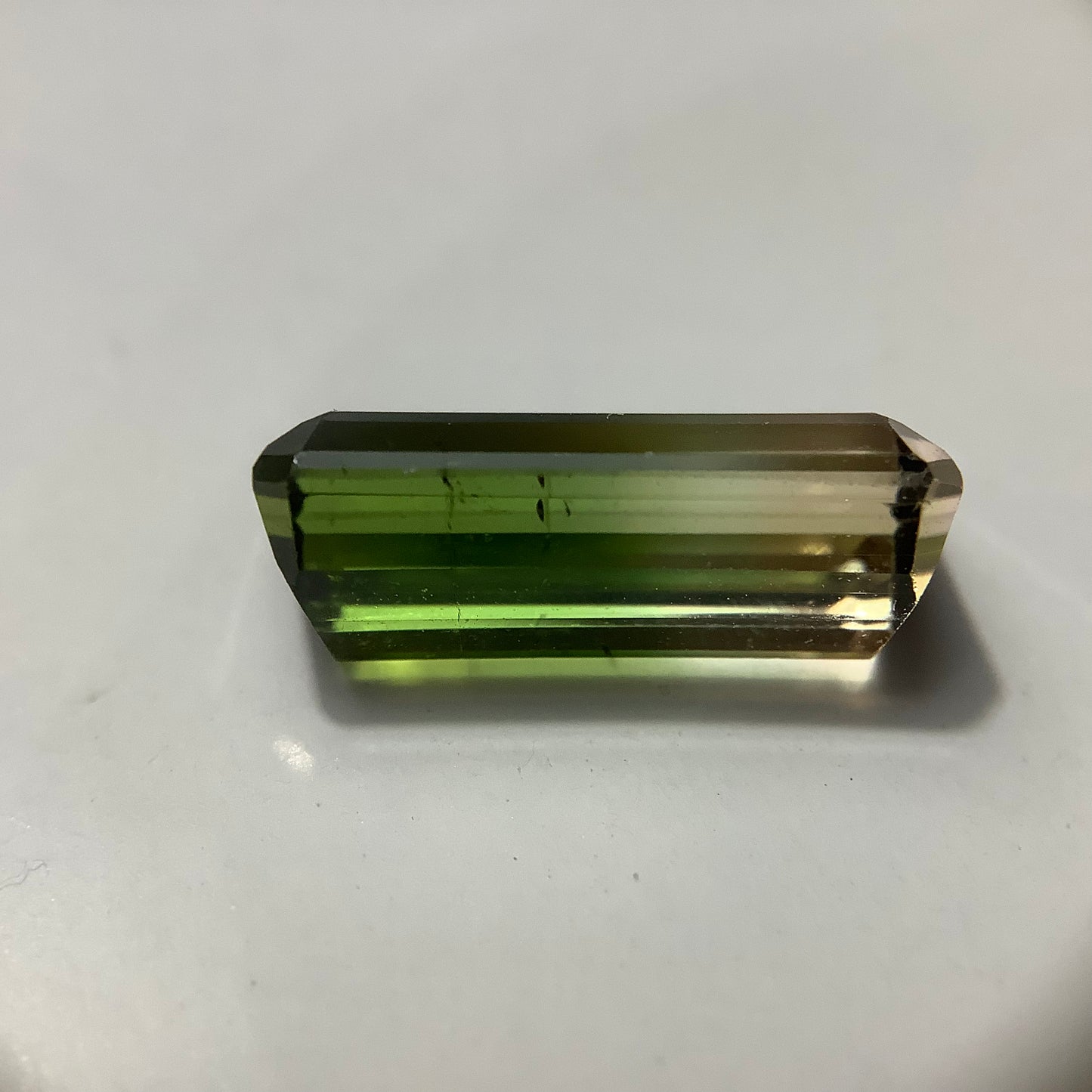 Bi-Colour 'Parti' Tourmaline 2.12ct Elongated Emerald Cut Loose Stone