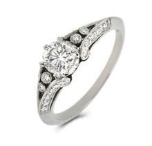 Load image into Gallery viewer, 0.50ct Diamond G VS2 GIA Art Deco Design Platinum Ring