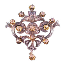Load image into Gallery viewer, Antique c.1820&#39;s Gold and Silver Rose cut Diamond Georgian Brooch
