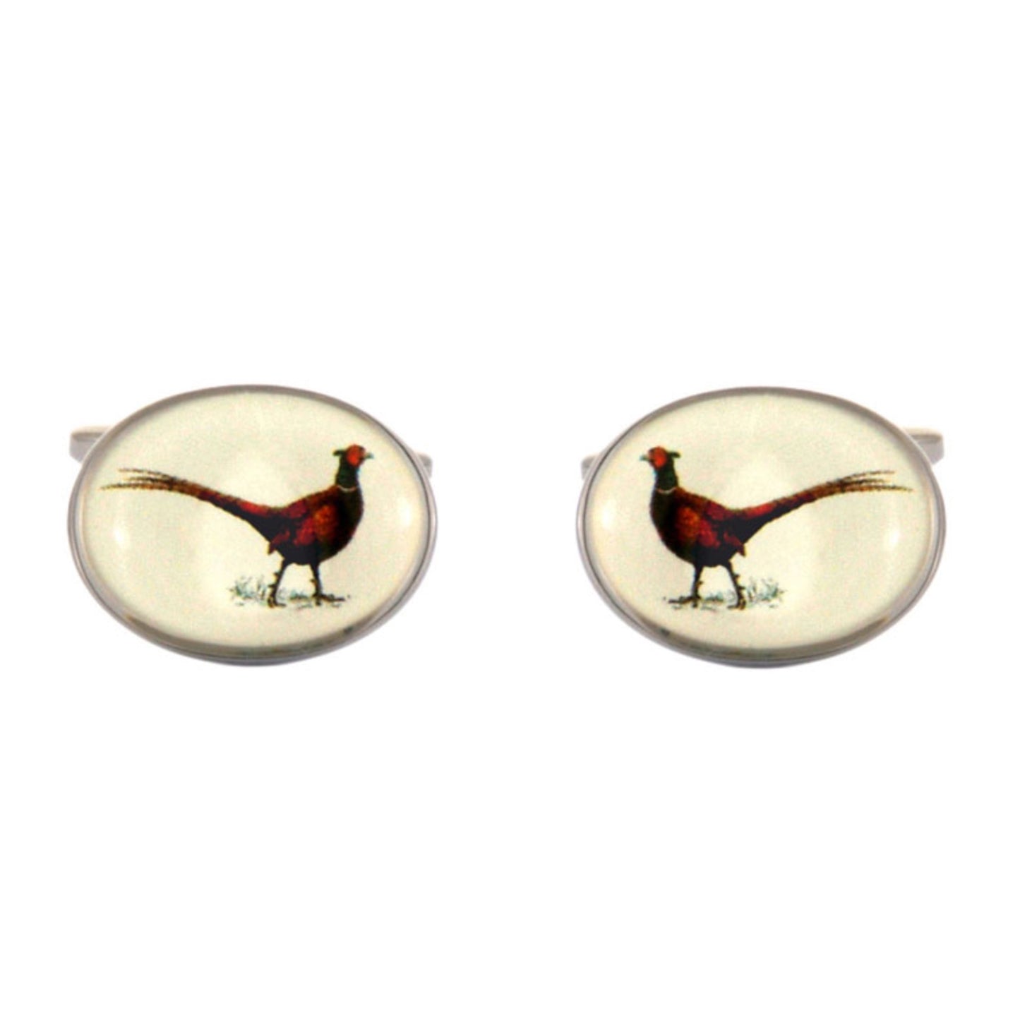 Oval Pheasant Cufflinks